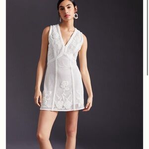 Not So Serious white beaded mini dress for Anthropologie!💗👗💗Size XS.  NEW
